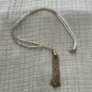 Loft necklace 16” length gold tassel necklace